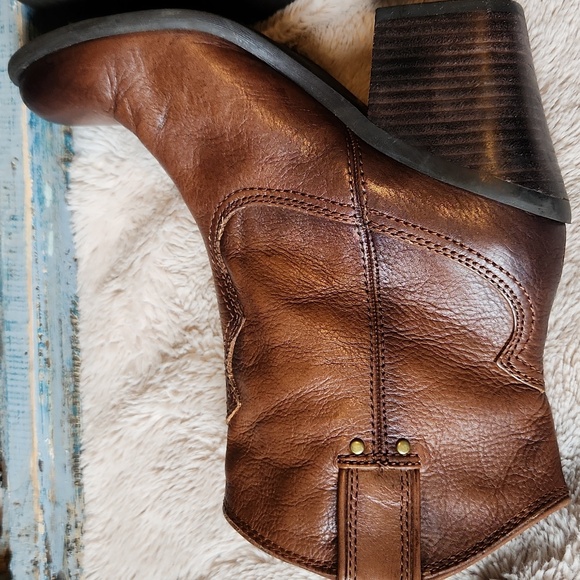 Lucky Brand Dark Brown Ankle Boots Heeled - Picture 7 of 16